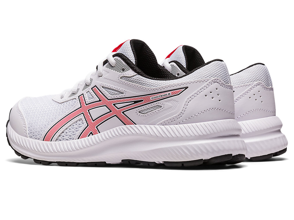 Running Shoes Asics Contend 8 Grade School Criança Branco Vermelhas | 2781-JVIAN