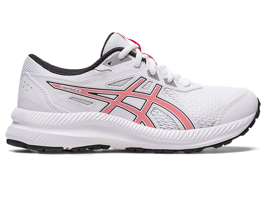 Running Shoes Asics Contend 8 Grade School Criança Branco Vermelhas | 2781-JVIAN