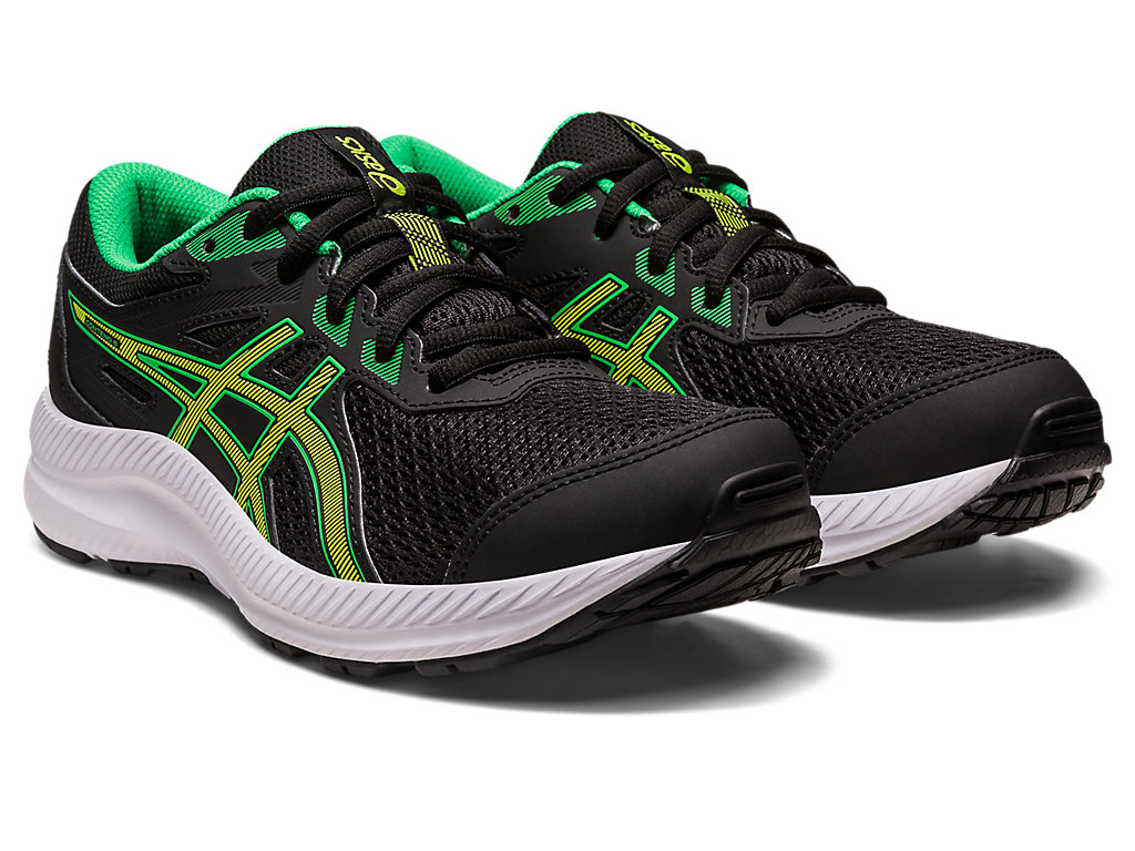 Running Shoes Asics Contend 8 Grade School Criança Pretas Luz Verdes | 3624-HIQYM