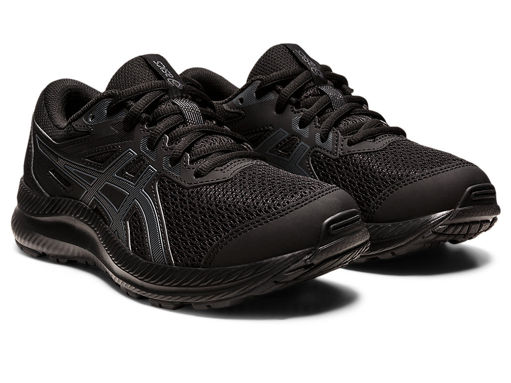 Running Shoes Asics Contend 8 Grade School Criança Pretas Cinzentas | 4863-FZTNM