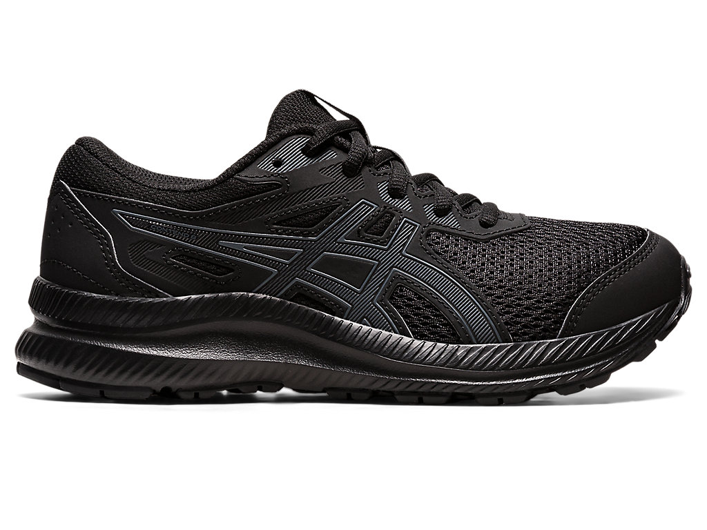 Running Shoes Asics Contend 8 Grade School Criança Pretas Cinzentas | 4863-FZTNM