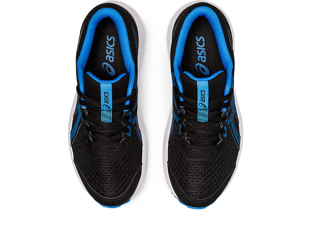 Running Shoes Asics Contend 8 Grade School Criança Pretas Azuis | 6241-ZURTA