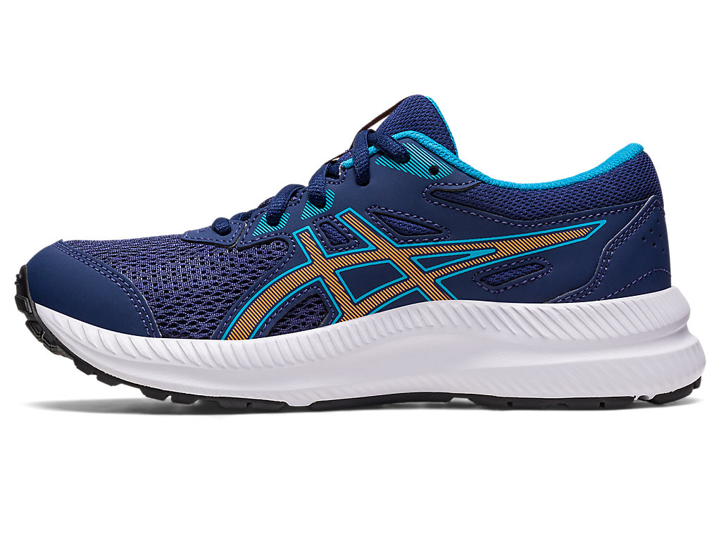 Running Shoes Asics Contend 8 Grade School Criança Azul Anil Azuis Laranja Coral | 6975-MKHSJ