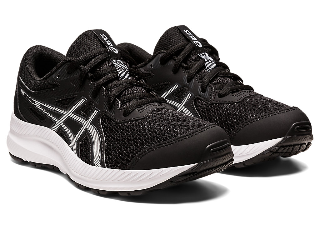 Running Shoes Asics Contend 8 Grade School Criança Pretas Branco | 8731-KJCZW