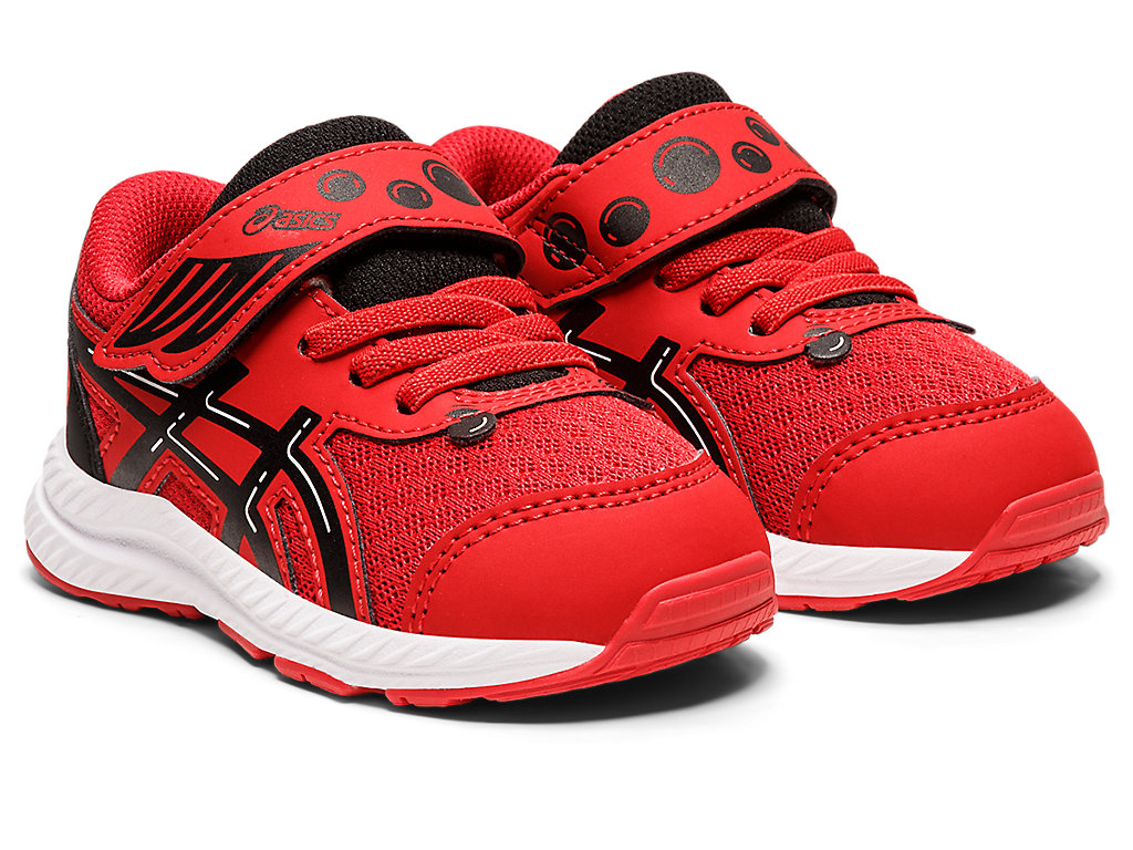 Running Shoes Asics Contend 8 Toddler Size School Yard Criança Vermelhas Pretas | 3045-CTYJO