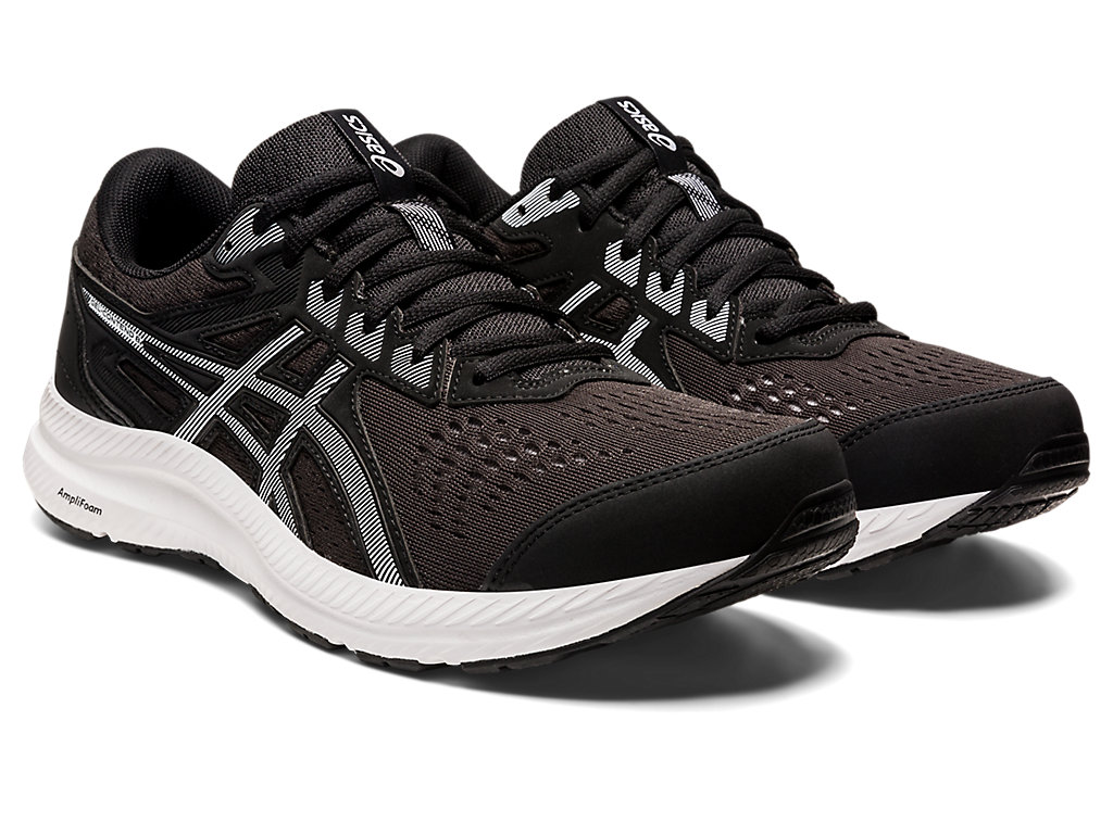 Running Shoes Asics Gel-Contend 8 Extra Largos Masculino Pretas Branco | 5871-ZIQGX