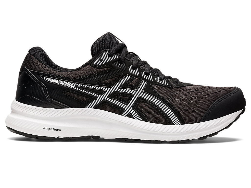 Running Shoes Asics Gel-Contend 8 Extra Largos Masculino Pretas Branco | 5871-ZIQGX