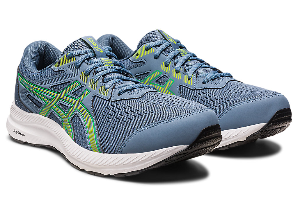 Running Shoes Asics Gel-Contend 8 Masculino Cinzentas Azuis Luz Verdes | 9745-IGOME