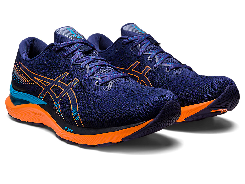 Running Shoes Asics Gel-Cumulus 24 Masculino Azul Anil Azuis Laranja | 8370-TPDWL