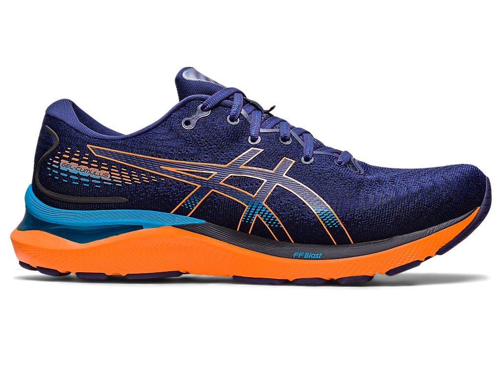 Running Shoes Asics Gel-Cumulus 24 Masculino Azul Anil Azuis Laranja | 8370-TPDWL