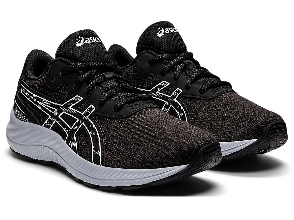 Running Shoes Asics Gel-Excite 9 Grade School Criança Pretas Branco | 6978-TXUQY