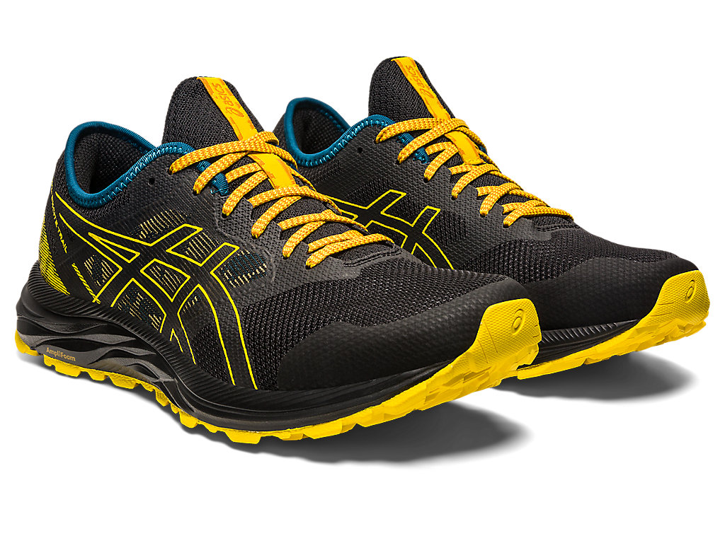 Running Shoes Asics Gel-Excite Trilha Masculino Pretas Amarelas | 9815-OEBQI