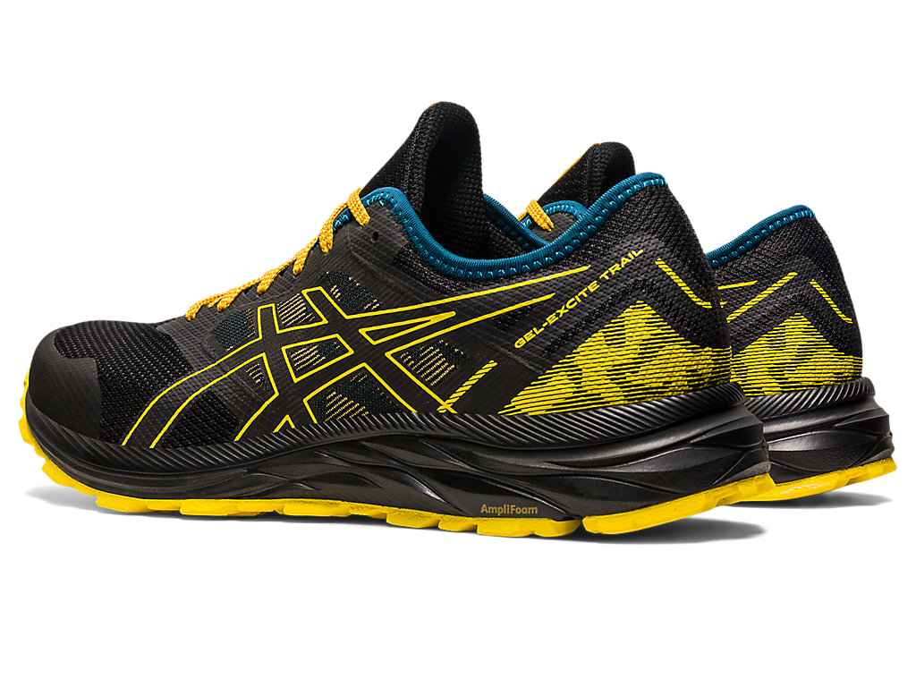 Running Shoes Asics Gel-Excite Trilha Masculino Pretas Amarelas | 9815-OEBQI