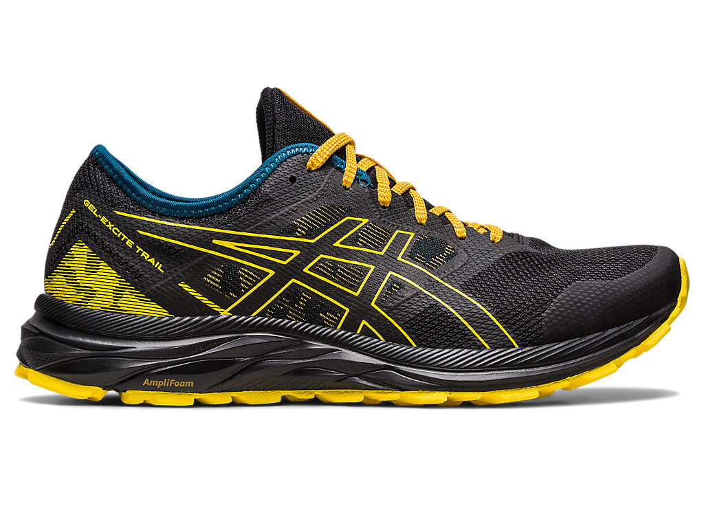 Running Shoes Asics Gel-Excite Trilha Masculino Pretas Amarelas | 9815-OEBQI