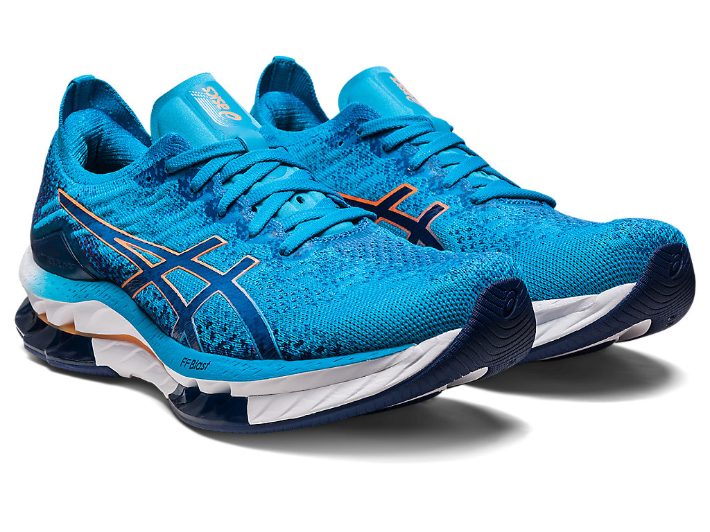 Running Shoes Asics Gel-Kinsei Blast Masculino Azuis Laranja Coral | 5268-RTYIM