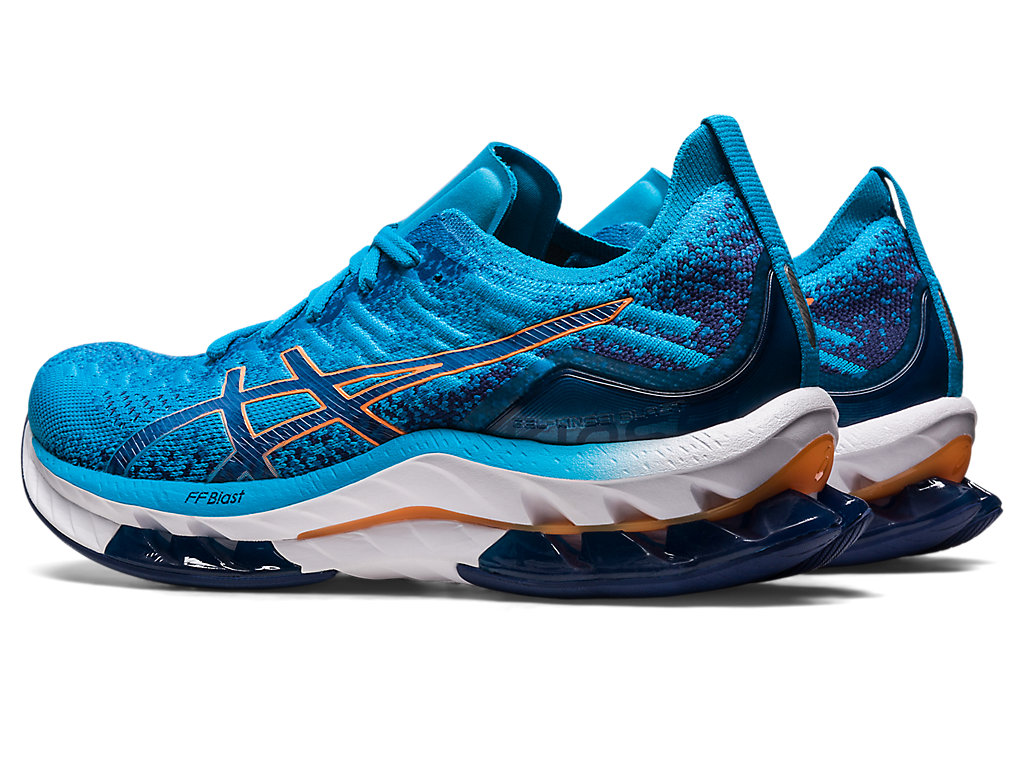 Running Shoes Asics Gel-Kinsei Blast Masculino Azuis Laranja Coral | 5268-RTYIM