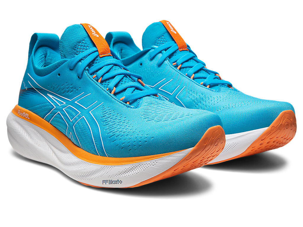 Running Shoes Asics Gel-Nimbus 25 Extra Largos Masculino Azuis Laranja | 4627-BTXDK