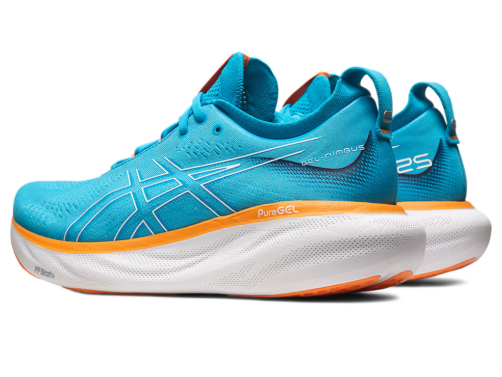 Running Shoes Asics Gel-Nimbus 25 Extra Largos Masculino Azuis Laranja | 4627-BTXDK