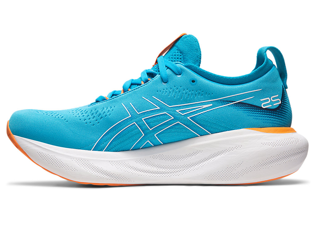 Running Shoes Asics Gel-Nimbus 25 Masculino Azuis Laranja | 8460-KFPHW