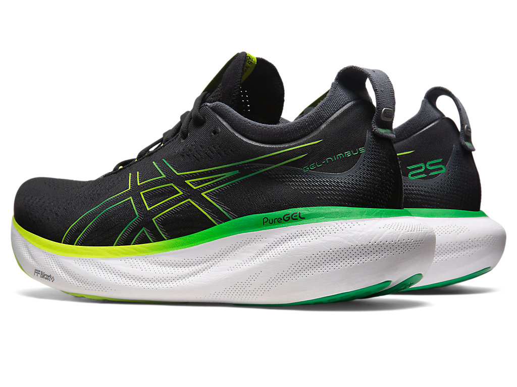 Running Shoes Asics Gel-Nimbus 25 Masculino Pretas Luz Verdes | 9138-IXSEQ