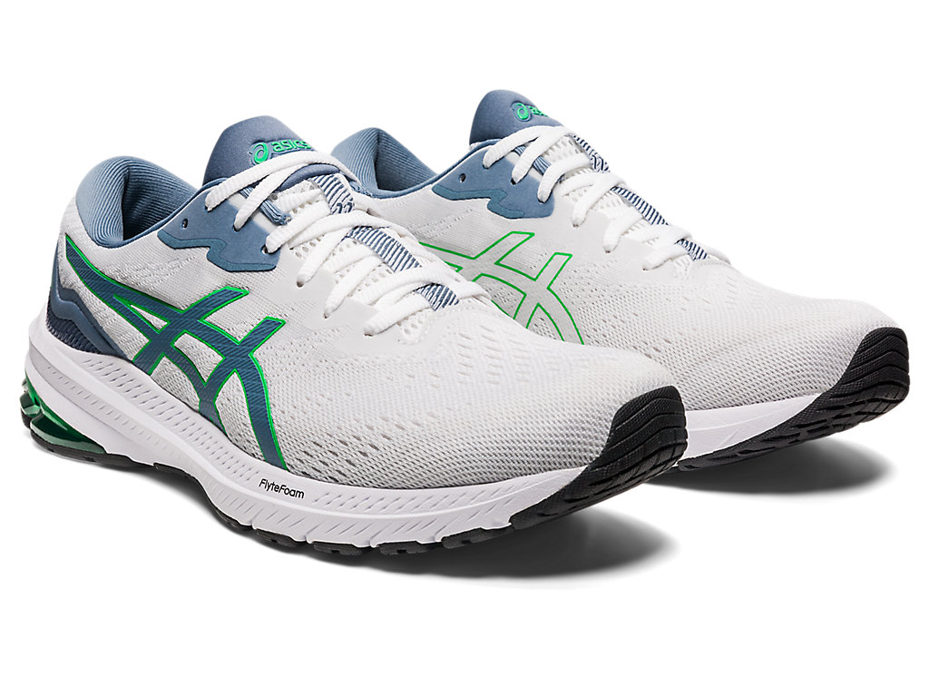 Running Shoes Asics Gt-1000 11 Masculino Branco Cinzentas Azuis | 2034-PNXQR