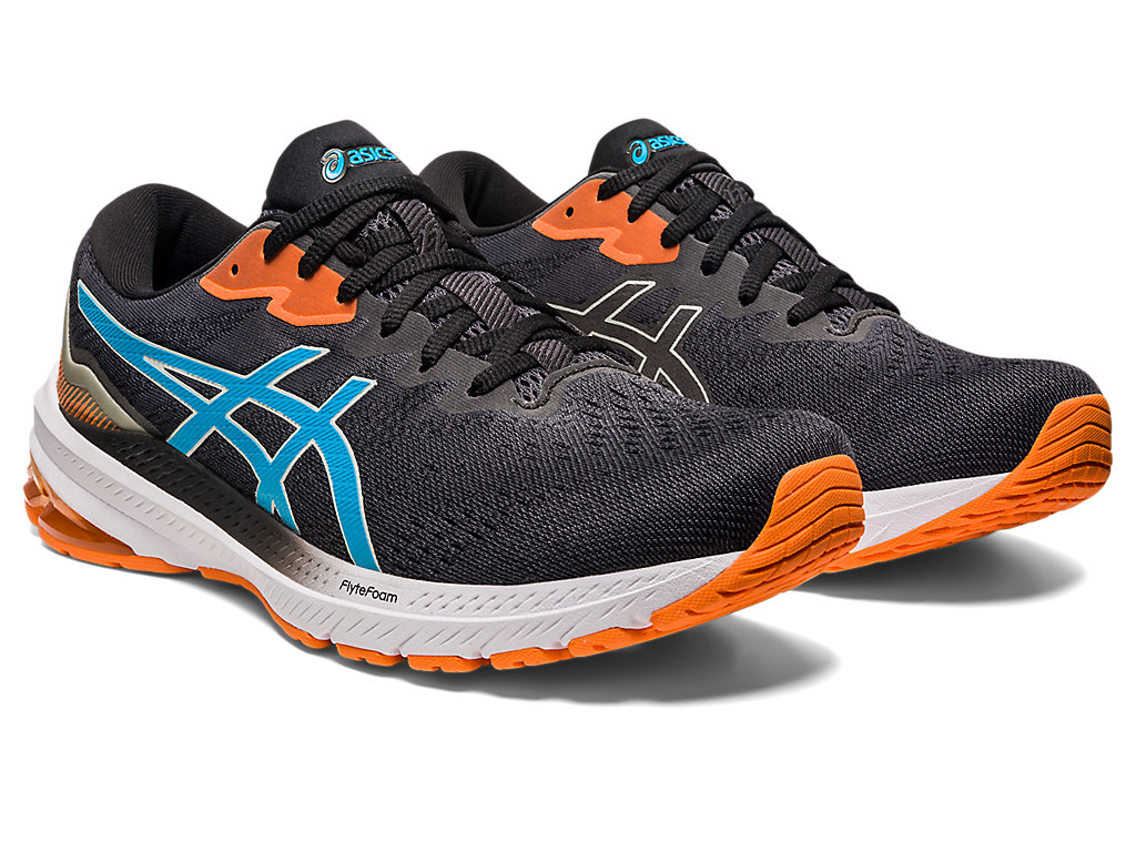 Running Shoes Asics Gt-1000 11 Masculino Pretas Azuis | 9301-EFALP