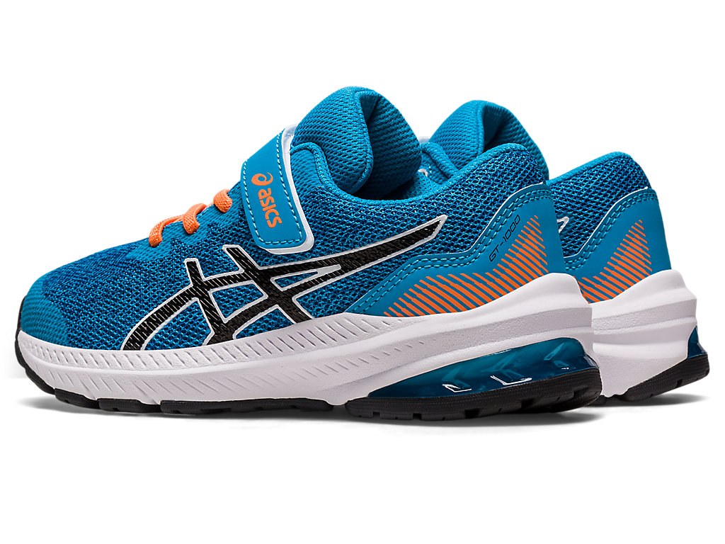 Running Shoes Asics Gt-1000 11 Pre-School Criança Azuis Pretas | 0465-DBNKH