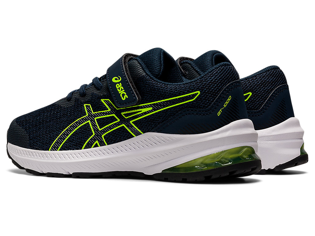 Running Shoes Asics Gt-1000 11 Pre-School Criança Azuis Verdes | 4178-YUMRL