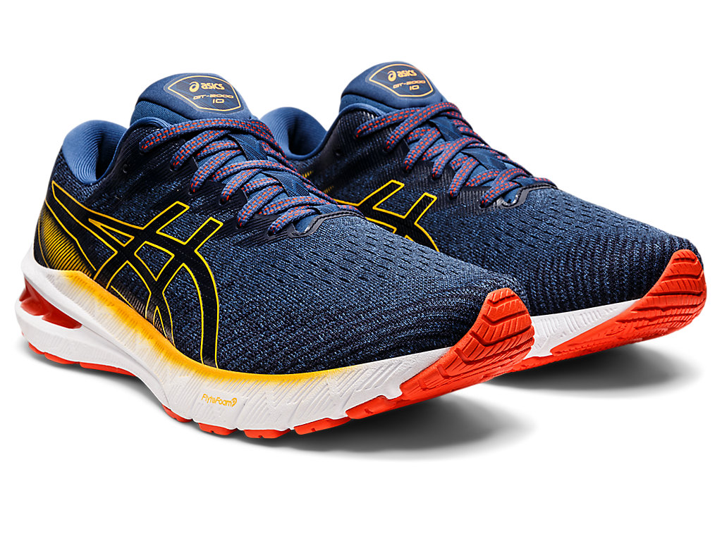 Running Shoes Asics Gt-2000 10 Masculino Azuis Laranja | 5784-HRDVS