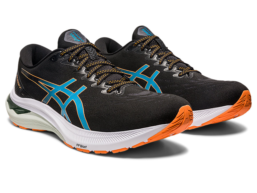 Running Shoes Asics Gt-2000 11 Extra Largos Masculino Pretas Laranja Coral | 6351-ETLUJ