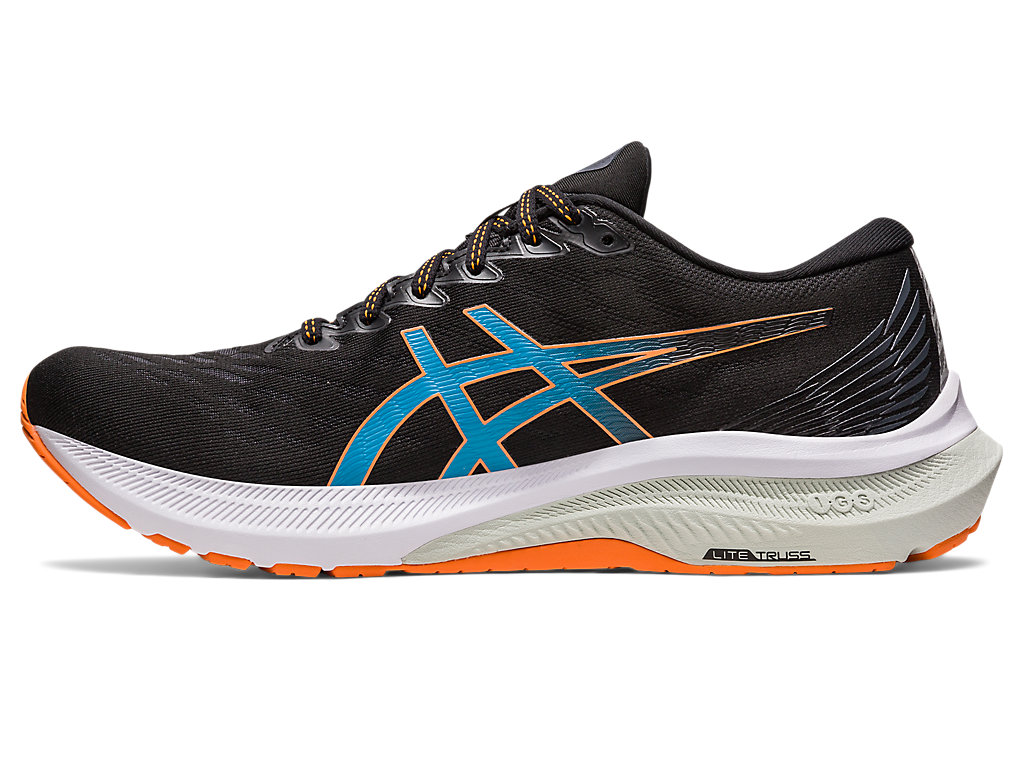 Running Shoes Asics Gt-2000 11 Extra Largos Masculino Pretas Laranja Coral | 6351-ETLUJ