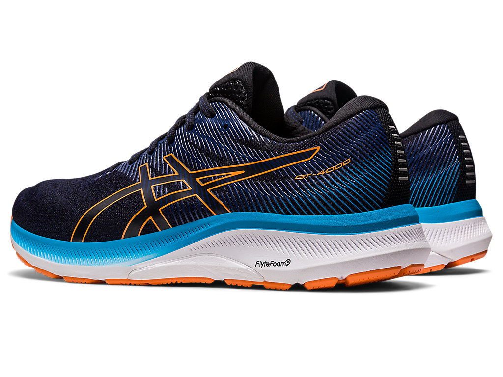 Running Shoes Asics Gt-4000 3 (2E) Masculino Pretas Laranja Coral | 7549-KOFZN