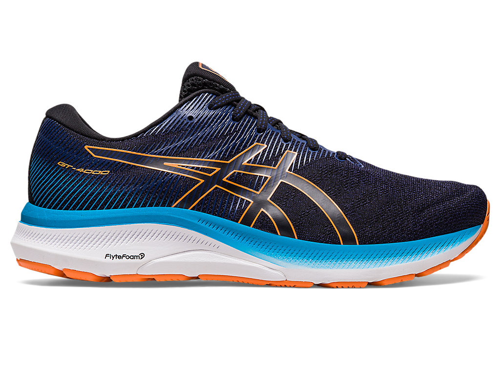 Running Shoes Asics Gt-4000 3 (2E) Masculino Pretas Laranja Coral | 7549-KOFZN