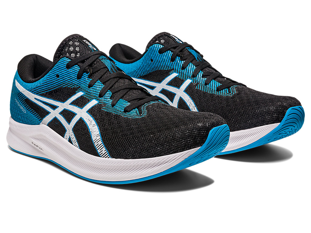 Running Shoes Asics Hyper Speed 2 Masculino Pretas Azuis | 2435-WQFZJ