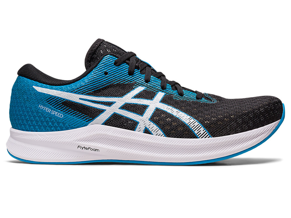 Running Shoes Asics Hyper Speed 2 Masculino Pretas Azuis | 2435-WQFZJ