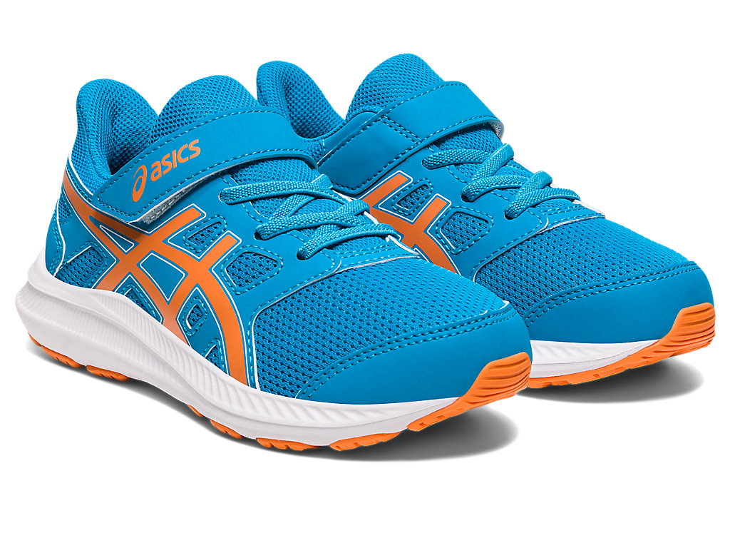 Running Shoes Asics Jolt 4 Pre-School Criança Azuis Laranja Coral | 5074-MBQVO