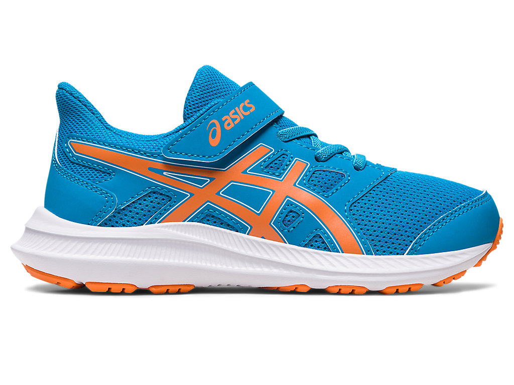 Running Shoes Asics Jolt 4 Pre-School Criança Azuis Laranja Coral | 5074-MBQVO