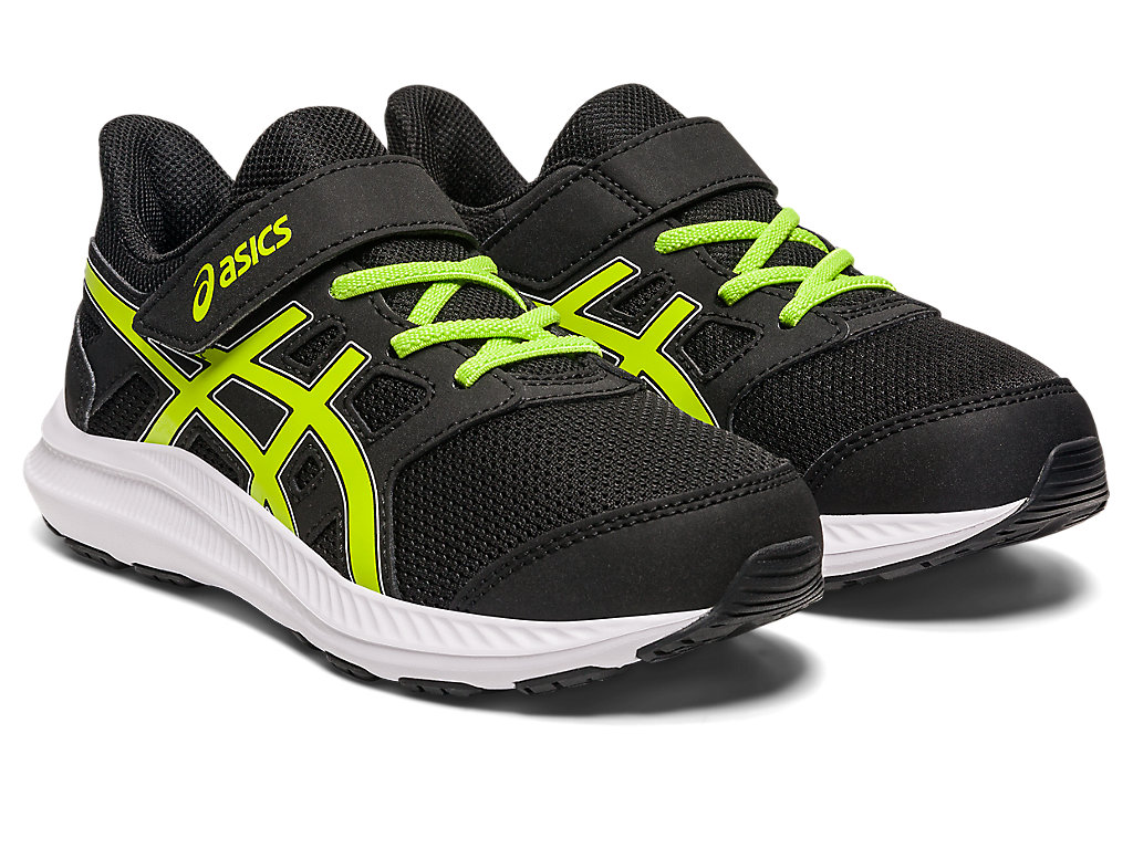 Running Shoes Asics Jolt 4 Pre-School Criança Pretas Luz Verdes | 7425-QMGFR