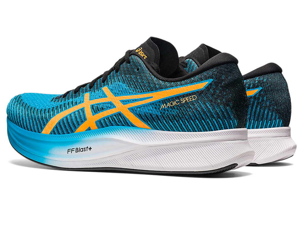 Running Shoes Asics Magic Speed 2 Masculino Azuis Laranja | 9845-OAZPN