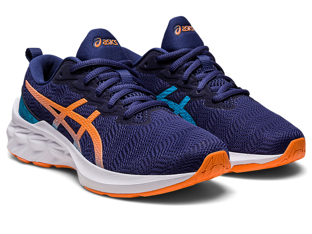 Running Shoes Asics Novablast 2 Grade School Criança Azul Anil Azuis Laranja Coral | 1287-BXQLE