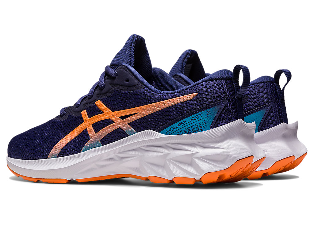 Running Shoes Asics Novablast 2 Grade School Criança Azul Anil Azuis Laranja Coral | 1287-BXQLE