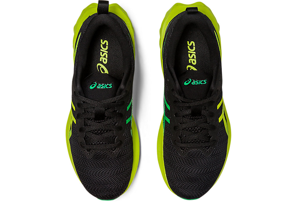 Running Shoes Asics Novablast 2 Grade School Criança Pretas Luz Verdes | 7018-JXVTB