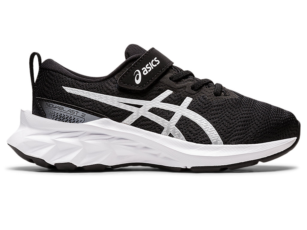 Running Shoes Asics Novablast 2 Pre-School Criança Pretas Branco | 9251-FRLNA