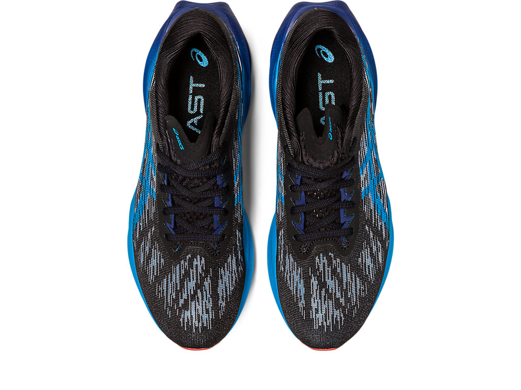 Running Shoes Asics Novablast 3 Masculino Pretas Azuis | 3207-WZLTY