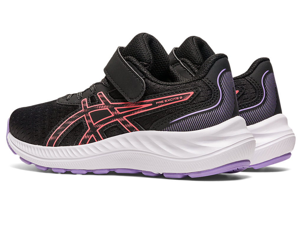 Running Shoes Asics Pre Excite 9 Pre-School Criança Pretas | 1235-VGUJQ