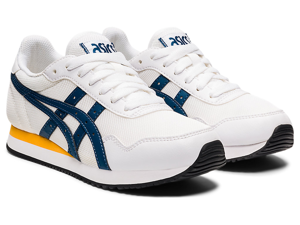 Running Shoes Asics Tiger Runner Grade School Criança Branco Luz Azul Anil | 8394-FSOTH