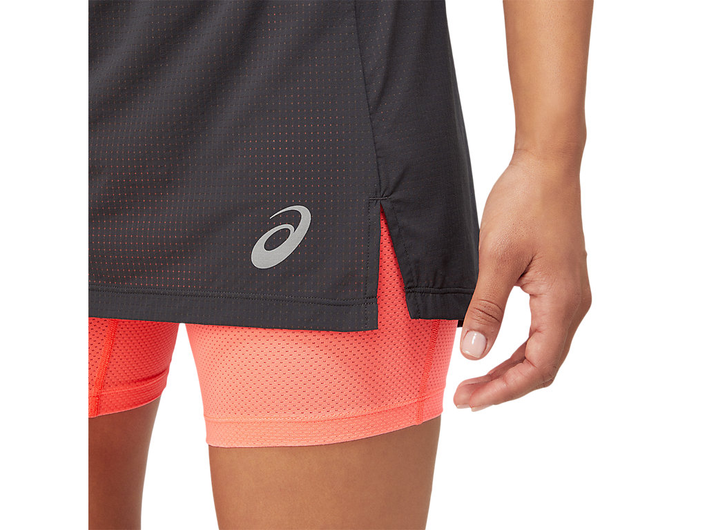 Saias Asics Fujitrail Skort Feminino Cinzentas Escuro Coral | 1640-ZIJRD