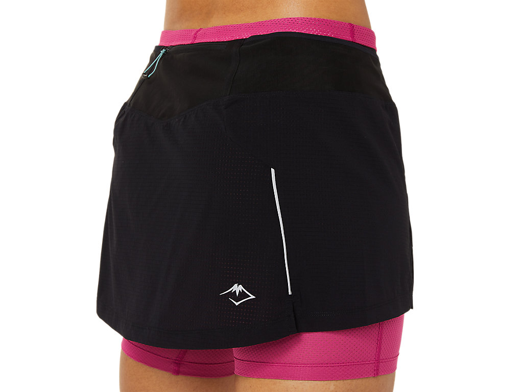 Saias Asics Fujitrail Skort Feminino Pretas Fucsia Vermelhas | 4927-VBCXA