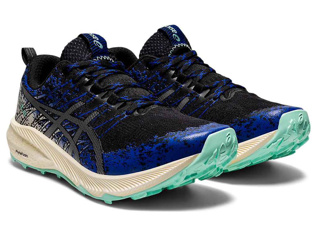 Sapatilhas Trail Running Asics Fuji Lite 2 Feminino Pretas Prateadas | 3059-PWCZY