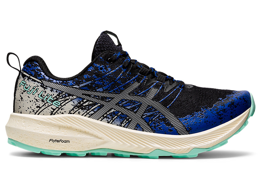 Sapatilhas Trail Running Asics Fuji Lite 2 Feminino Pretas Prateadas | 3059-PWCZY